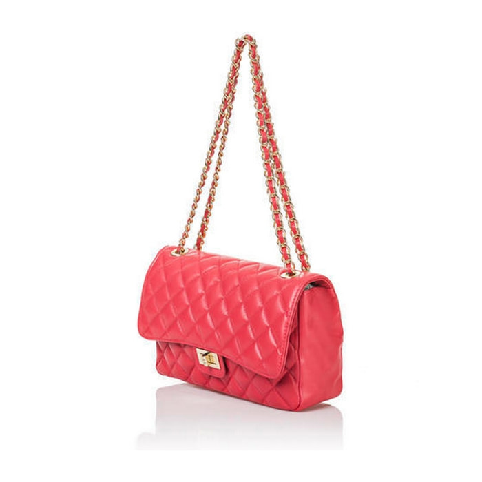 Borse Donna colore Fuxia-in pelle Made in Italy 28x15x8cm