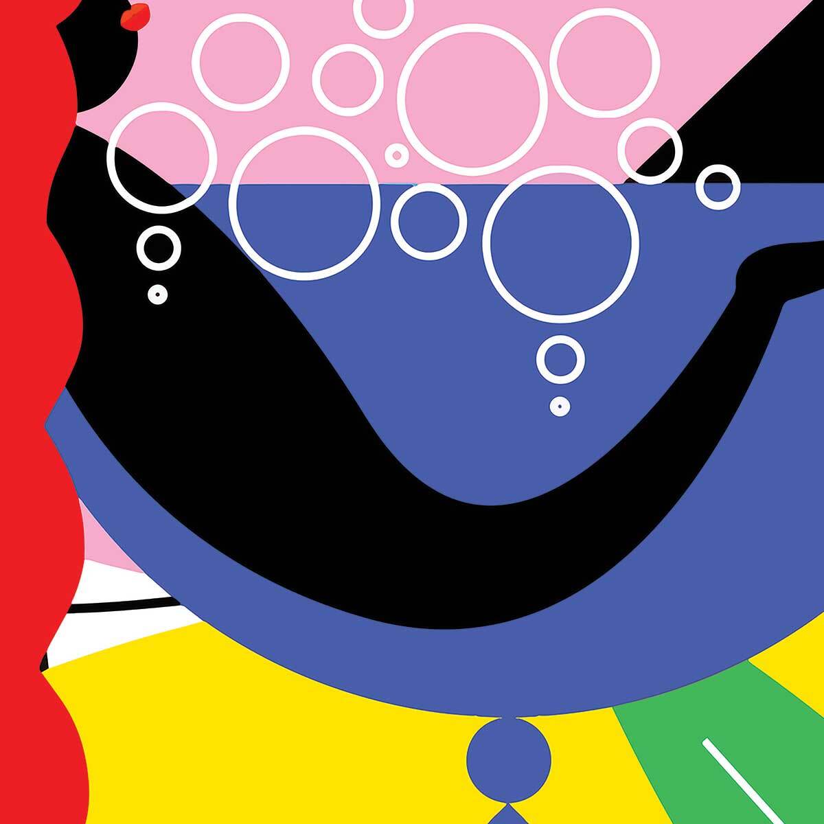 Affiche cocktail farniente Affiche + cadre en bois - Chêne