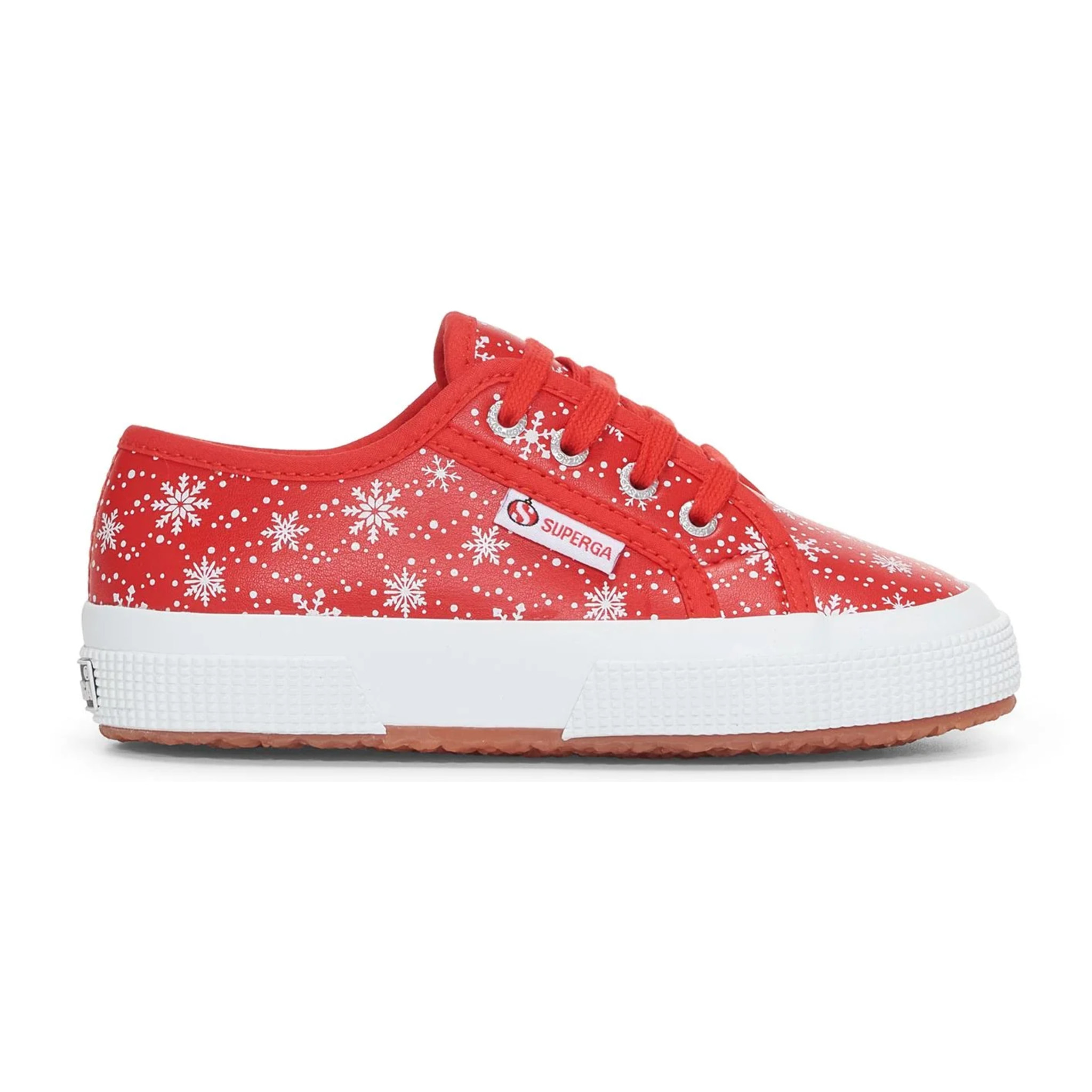 Le Superga Bambino/A Rosso 2750 KIDS VEGAN MATERIAL SNOWFLAKES