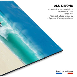 Tableau plage et surfeur Tableau alu Dibond