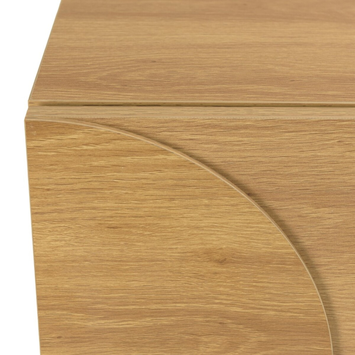 ETHAN - Commode couleur naturelle 6 tiroirs décor motif arrondi
