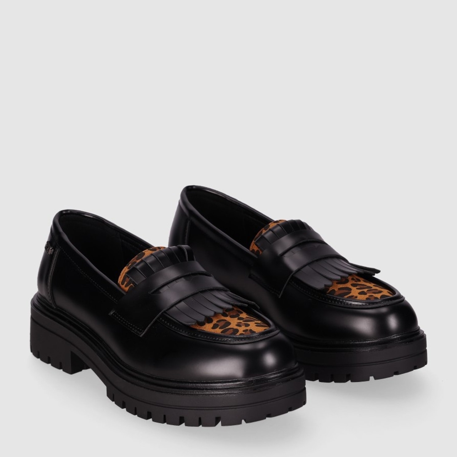 Zapatos de Piel Sintética - Leopardo - Tacón: Bajo