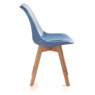 Tomasucci Lot de 4 Chaises KIKI SOFT LIGHT BLUE