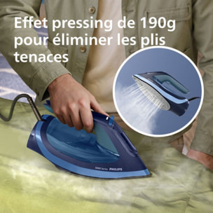 Fer à repasser PHILIPS DST6120/20 fer à vapeur Série 6000 Bleu/Noir, 2600W