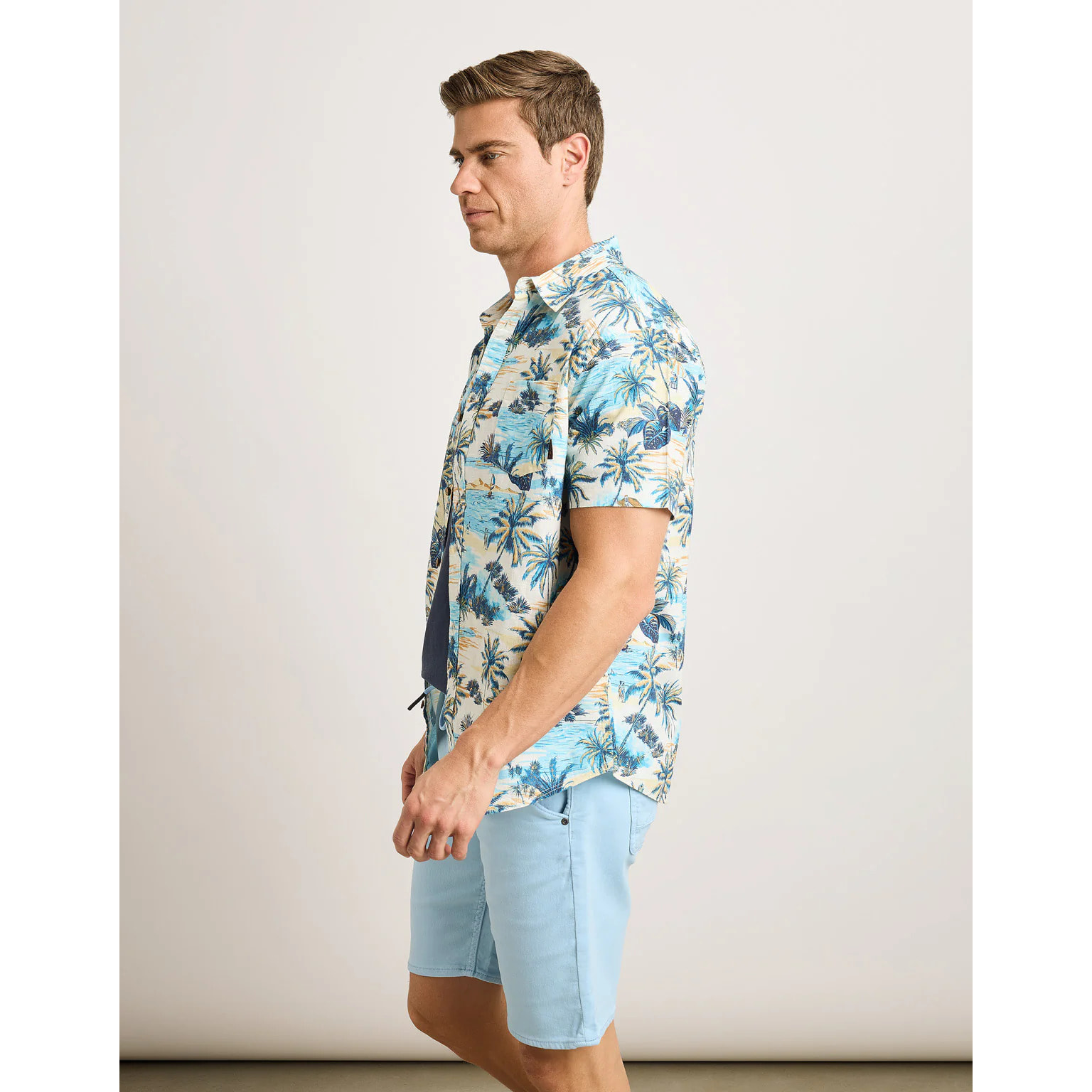 Camisa Manga Corta Azul - Ruspel