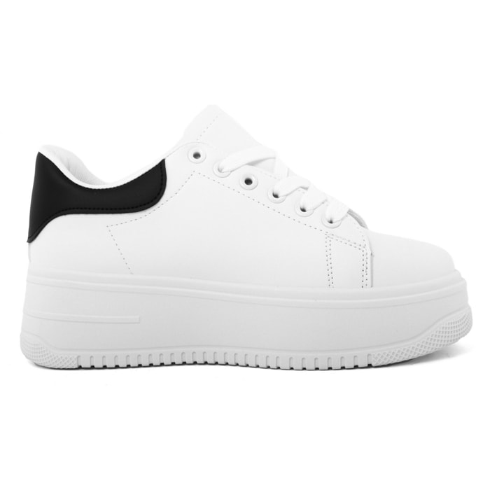 Sneakers Donna colore Bianco-Altezza tacco:5cm