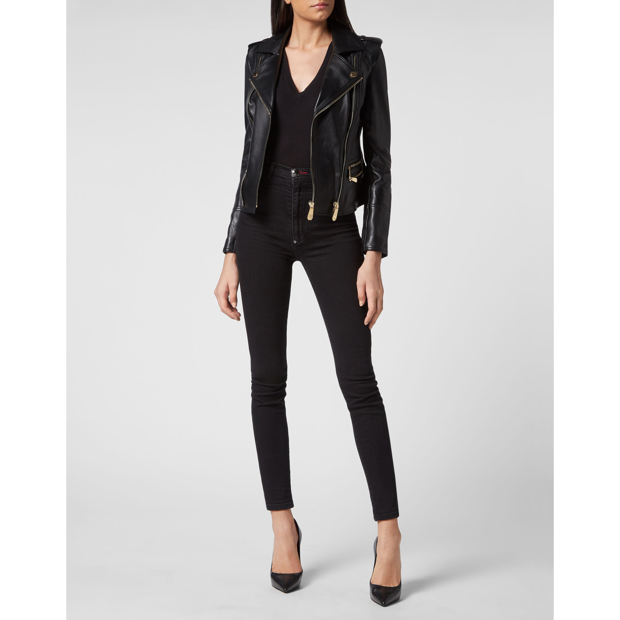 PHILIPP PLEIN Leather Biker