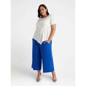 Fiorella Rubino - Camiseta fruncida - Blanco