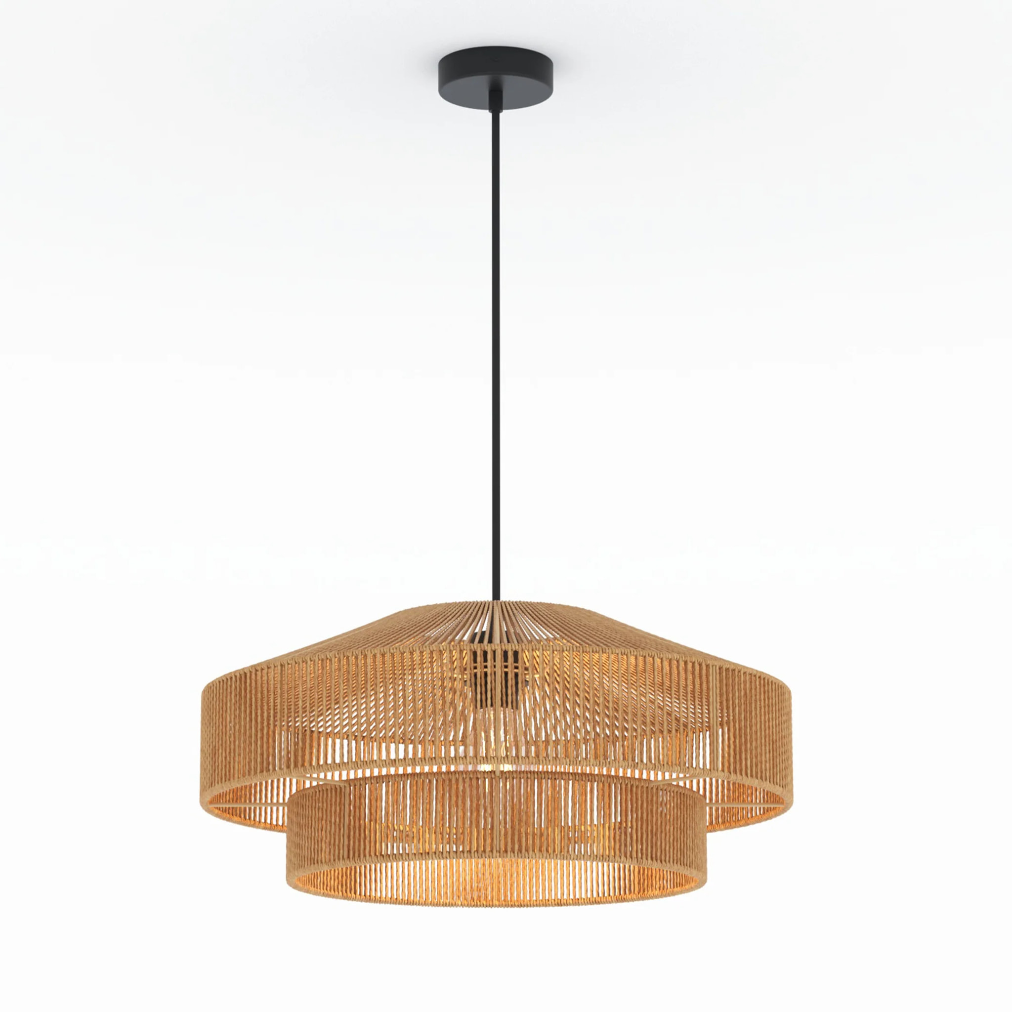 Suspension ronde en papier de corde 60 cm - Clairia