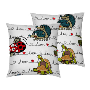 Fundas de almohada 65x65 (2) cm Kukuxumusu Amor