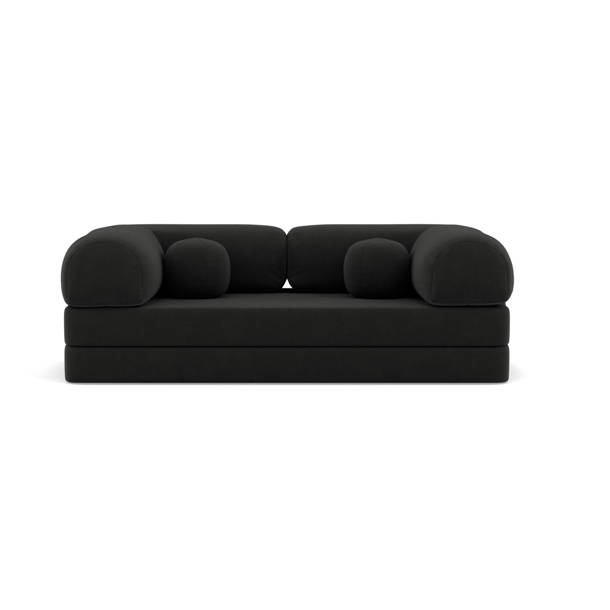 Nebula - Canapé 3 places convertible en velours texturé - Gris