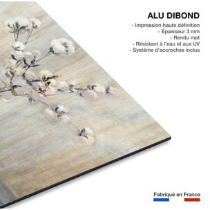 Tableau Bouquet et fleurs de coton Tableau alu Dibond