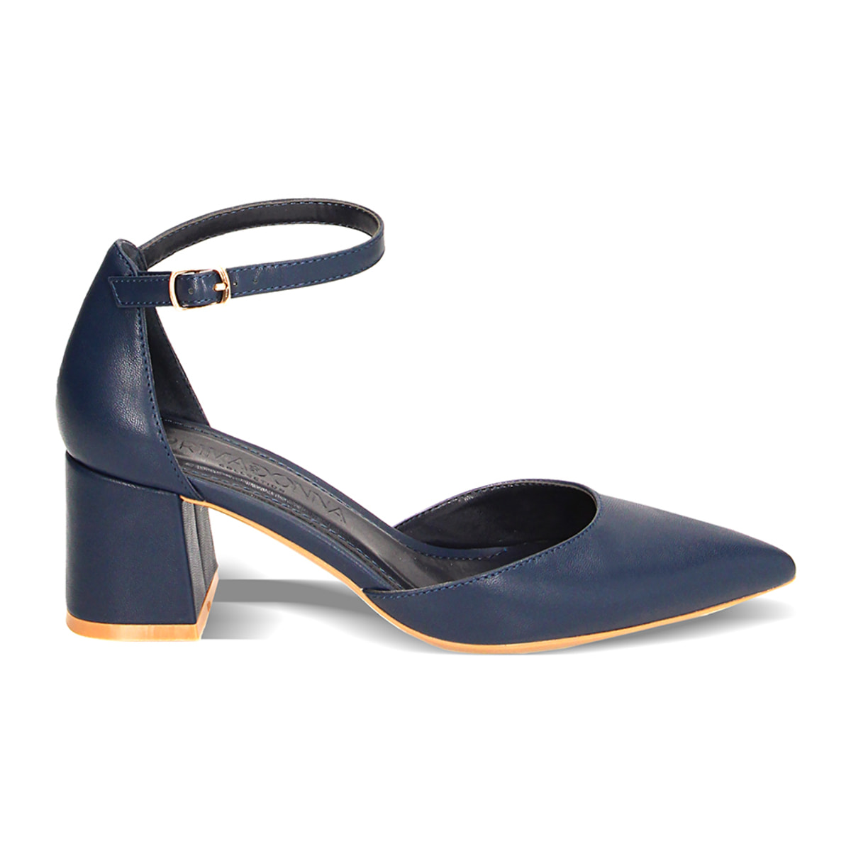 Décolleté Open Shank blu, tacco 6 cm