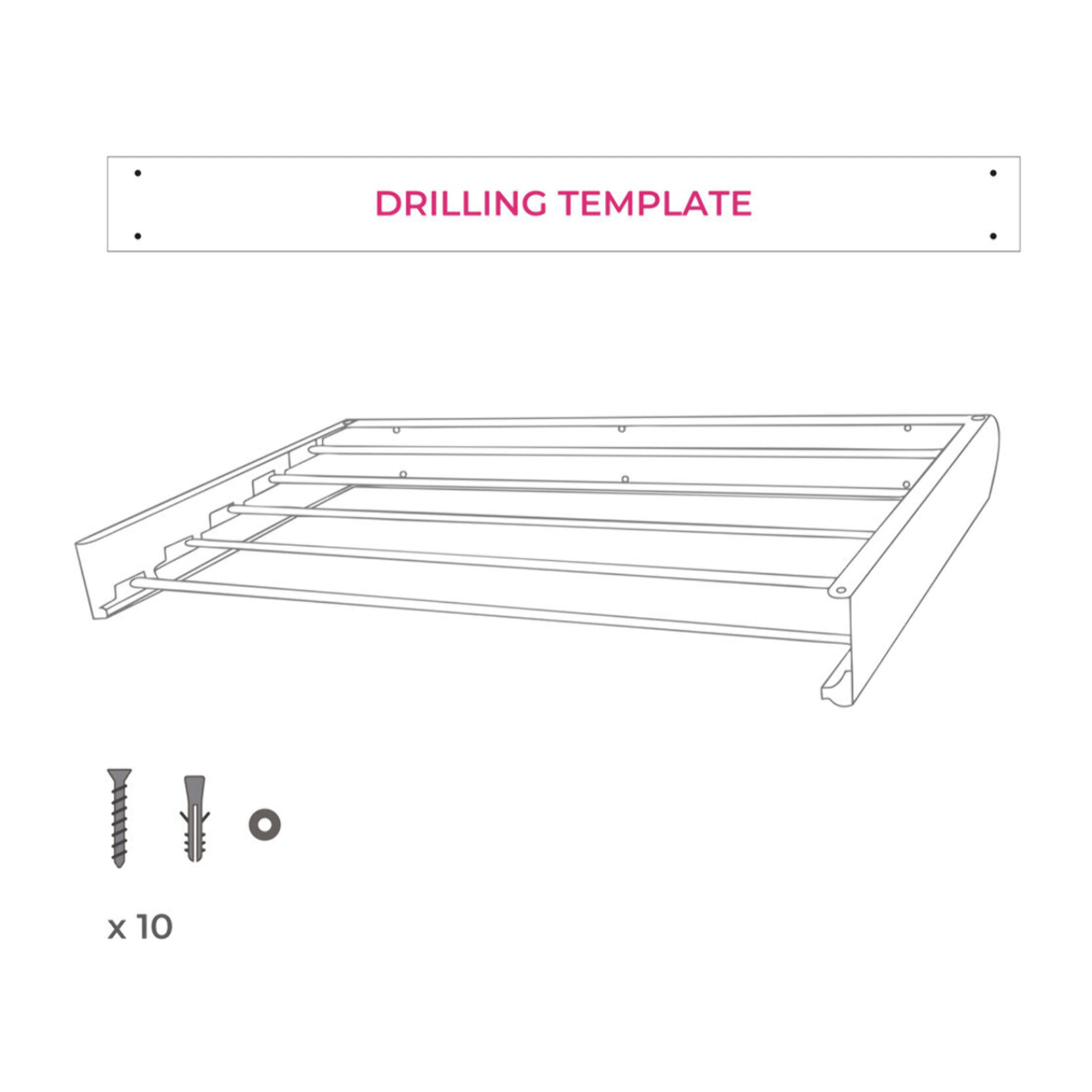 Étendoir mural pliable extensible rétractable Dryva 80 InnovaGoods