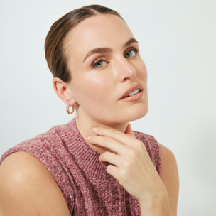 Pendientes Uyib acabado oro rosa 18k