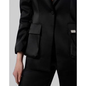 PHILIPP PLEIN Satin Cargo Fit Blazer