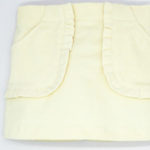 FALDA PANA BOLSILLO VOLANTE BLANCA