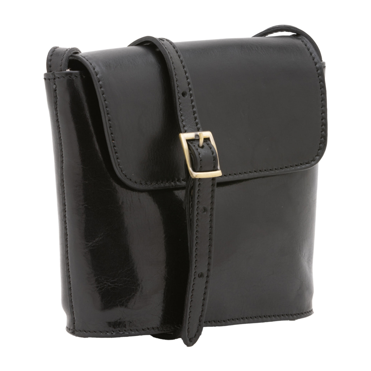 Borsa a tracolla  da uomo In Vera pelle Made in Italy 16x17,5x7 cm