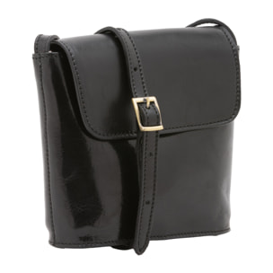 Borsa a tracolla  da uomo In Vera pelle Made in Italy 16x17,5x7 cm