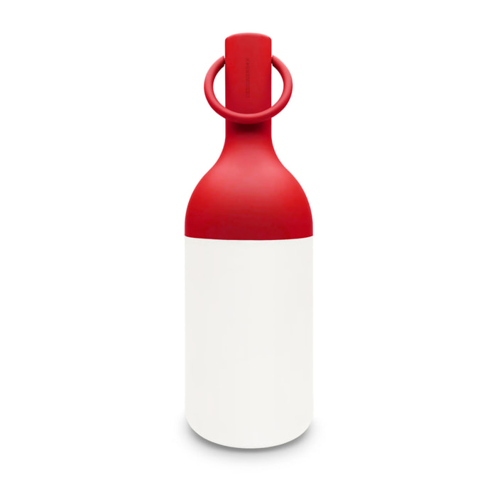 Petite lampe nomade en plastique rouge - Elo