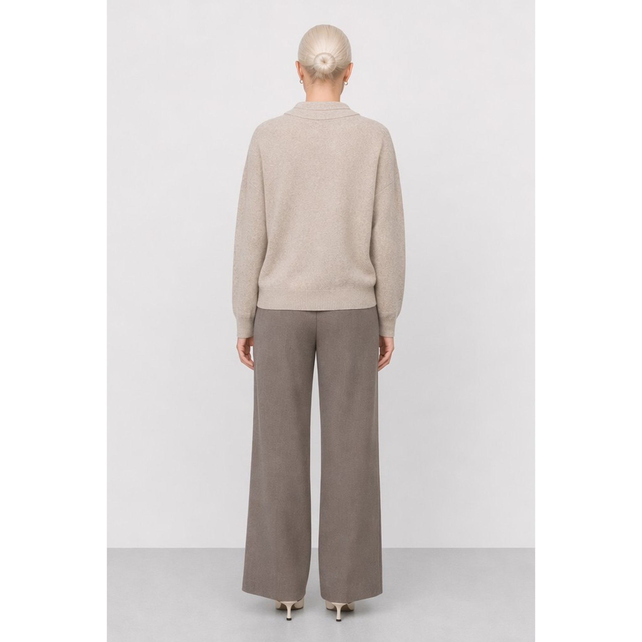 Kocca - Maglia a maniche lunghe in misto lana con scollo a v Donna