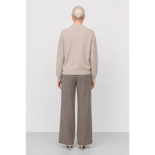 Kocca - Maglia a maniche lunghe in misto lana con scollo a v Donna