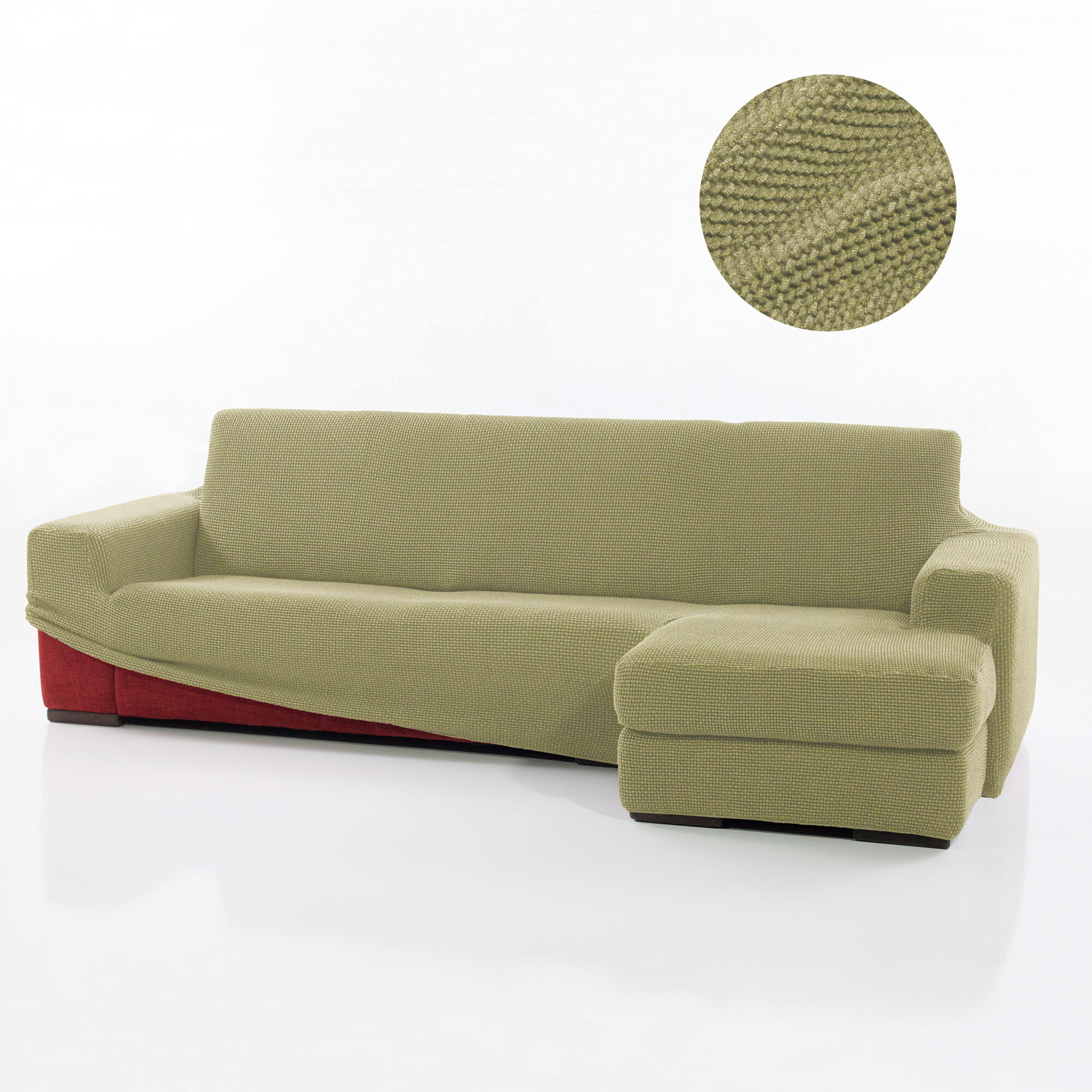 Funda para Chaise Longue derecho (visto de frente) brazo corto SÚPER ELÁSTICA modelo HELENA