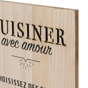 Déco murale "Louison" bois 78x28cm