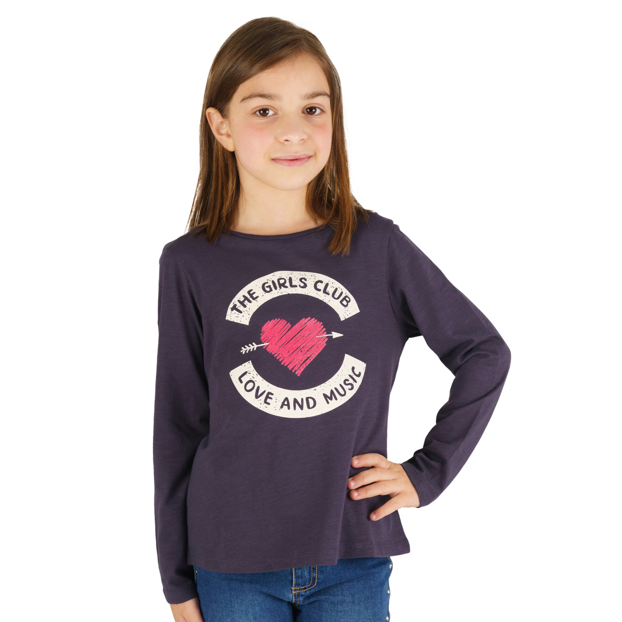 T-shirt Bambina Antracite