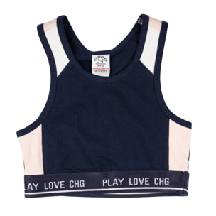 Top Bambina Blu Love Chg