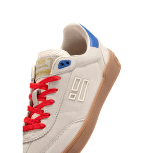 Zapatillas Bajas Piel de  Serraje Rebel Basic Flag Grises D.Franklin