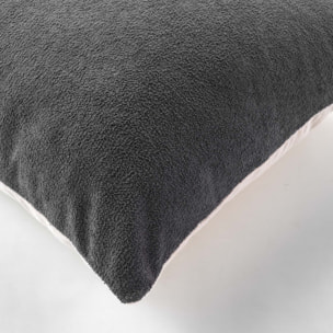 Coussin  - Effet bouclette - Gris