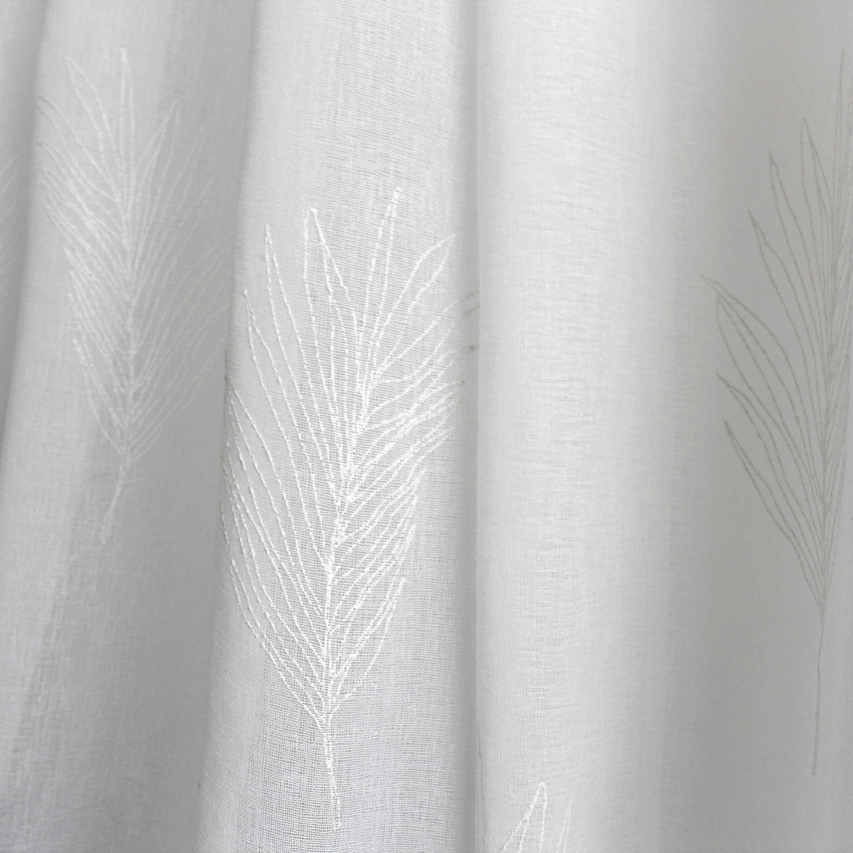 Voilage à oeillets feuille de palmier - Blanc