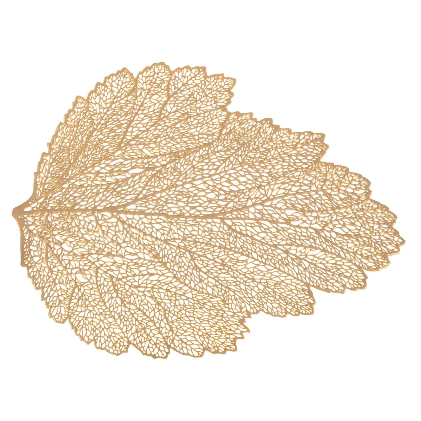 Set de table feuille 47cm or