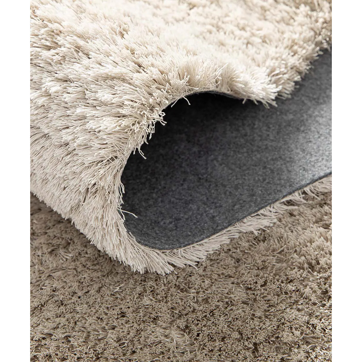 Tappeto shaggy salotto soggiorno crema