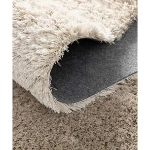 Tappeto shaggy salotto soggiorno crema