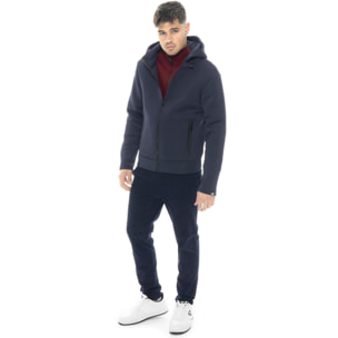 Chaqueta de neopreno con capucha y cremallera para hombre Leone 1947 Soft Basic