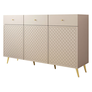 Sorolla - buffet bas - 3 portes et 3 tiroirs - 150 cm - Beige