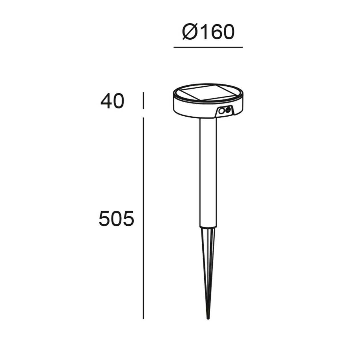 Forlight Cero proyector solar led estaca negro