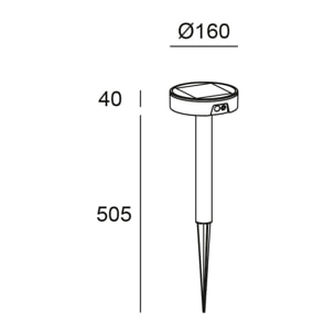 Forlight Cero proyector solar led estaca negro