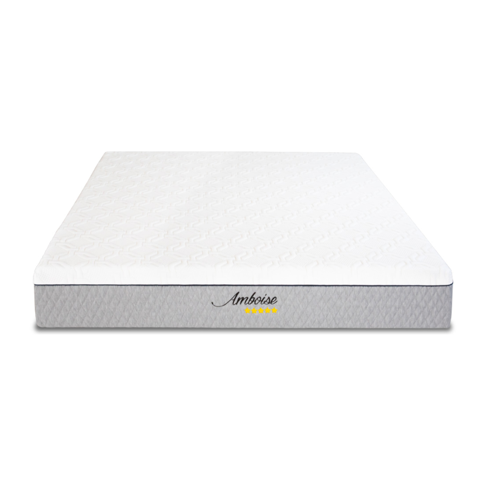 Matelas Amboise, Soutien Ferme, 24 cm, Mémoire de Forme & Mousse Haute Densité, Fabrication Française, Déhoussable