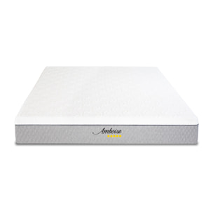 Matelas Amboise, Soutien Ferme, 24 cm, Mémoire de Forme & Mousse Haute Densité, Fabrication Française, Déhoussable