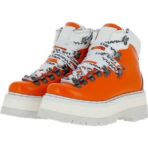 Botines 0910 CITY ORANGE-WHITE/ ART ALPINE color Orange-white