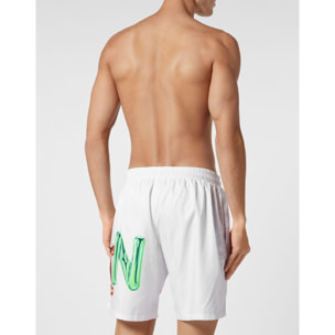PHILIPP PLEIN Swim Trunks BOMBING GRAFFITI