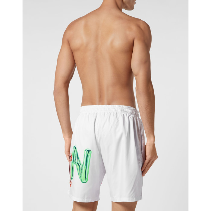 PHILIPP PLEIN Swim Trunks BOMBING GRAFFITI