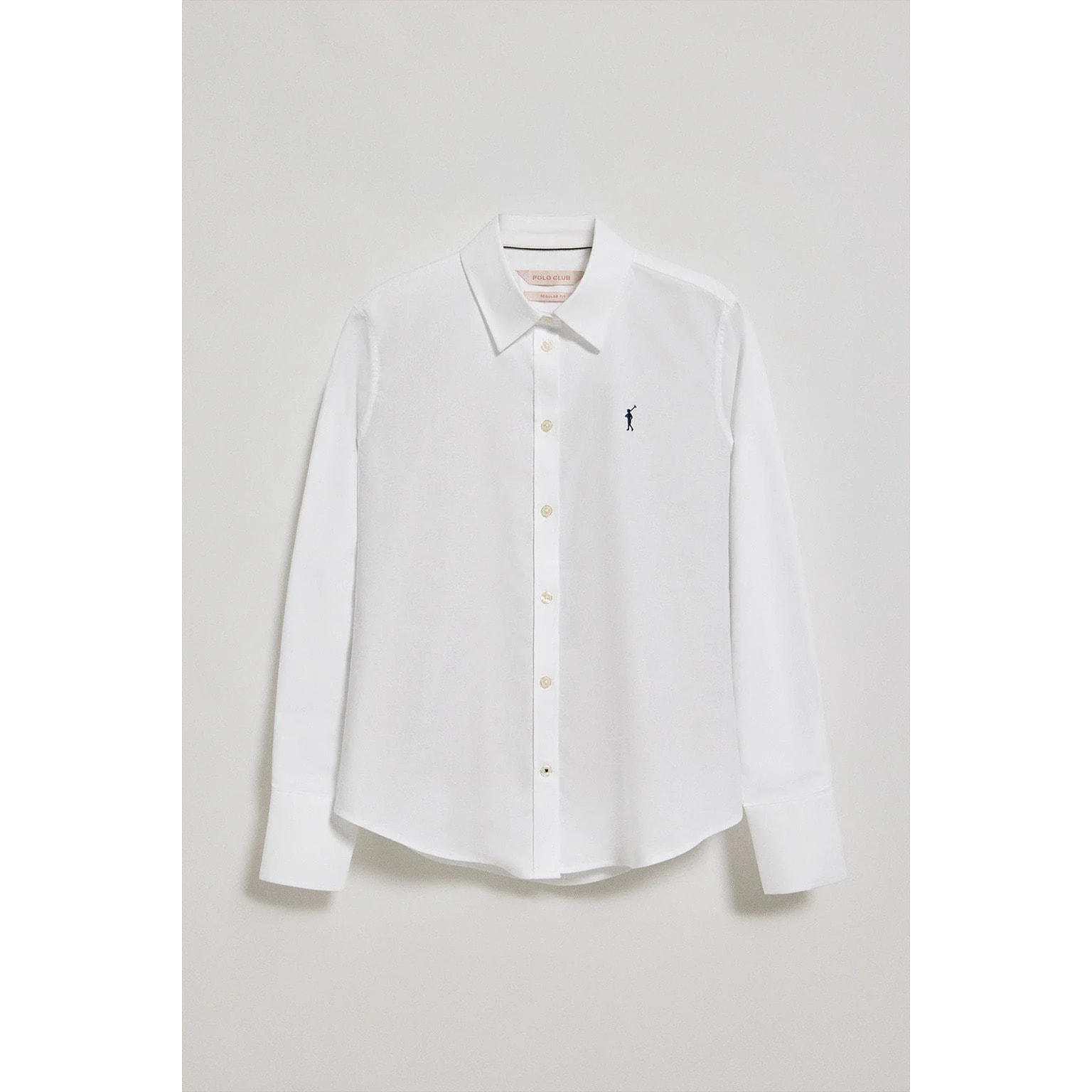 Camisa Oxford Regular fit blanca con logo Rigby Go
