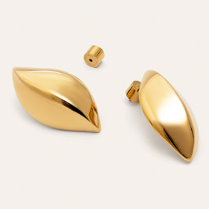 Pendientes Cacao Acero Baño Oro