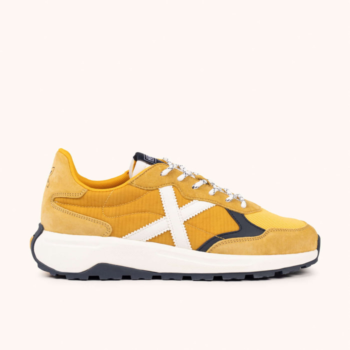 Zapatilla Urbana en Tonos Mostaza y Amarillo con Suela de Volumen MUNICH BABEL 16