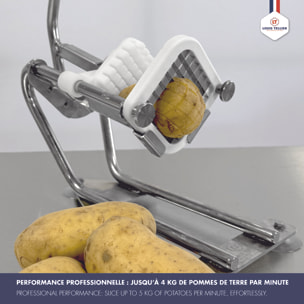 Coupe-frites médium Compact Pro avec grille couteau 10mm + poussoir