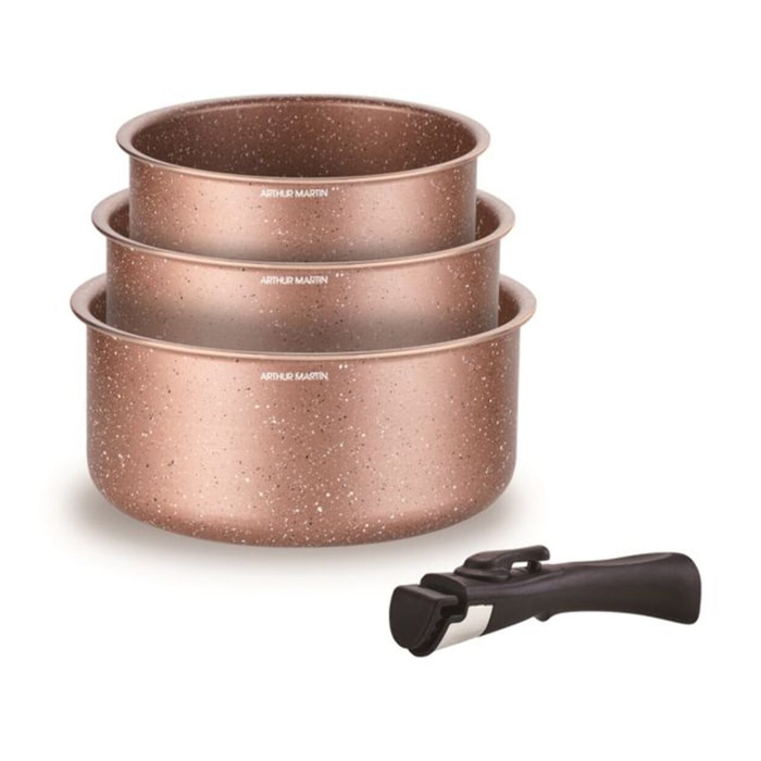 Set 3 casseroles amovible TERRACOTTA